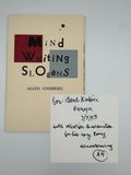Ginsberg, Allen. Mind Writing Slogans