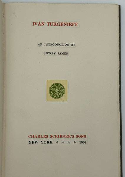 James, Henry.  Ivan Turgenieff.  An Introduction.