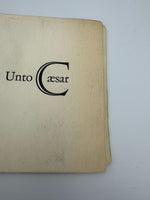 McClure, Michael.  Unto Caesar