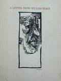 (Baskin, Leonard) A Letter from William Blake