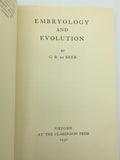 De Beer, G. R.  Embryology and Evolution