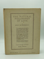(Pound, Ezra)  De Gourmont, Remy.  The Natural Philosophy of Love