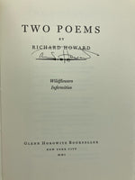 Howard, Richard.  Two Poems